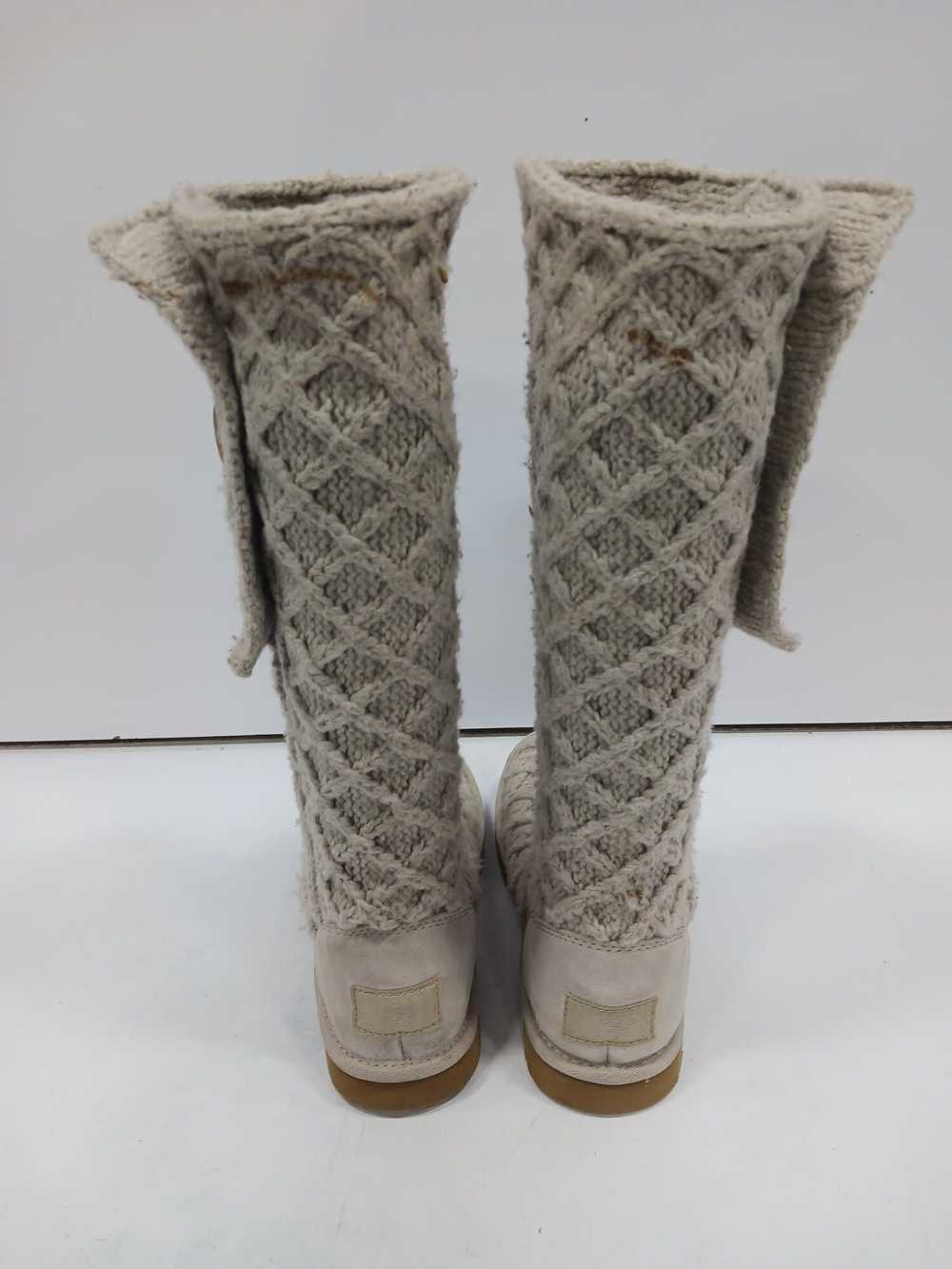 Gray Ugg Gray Knit Sock Boots Size 8 - image 5