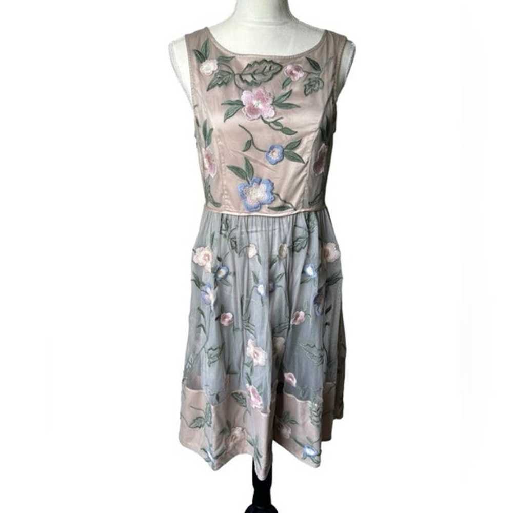 Sundance Peony Tea Tulle Floral Dress Sleeveless … - image 3