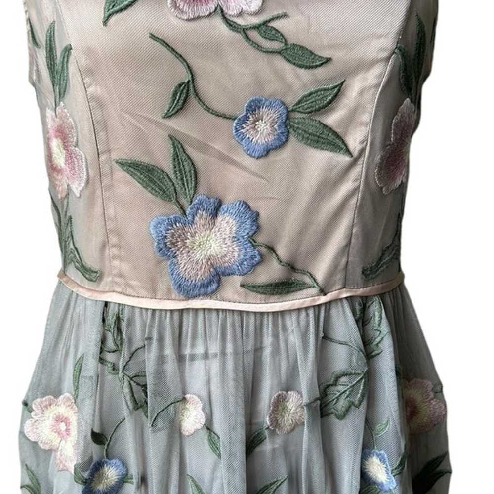 Sundance Peony Tea Tulle Floral Dress Sleeveless … - image 6