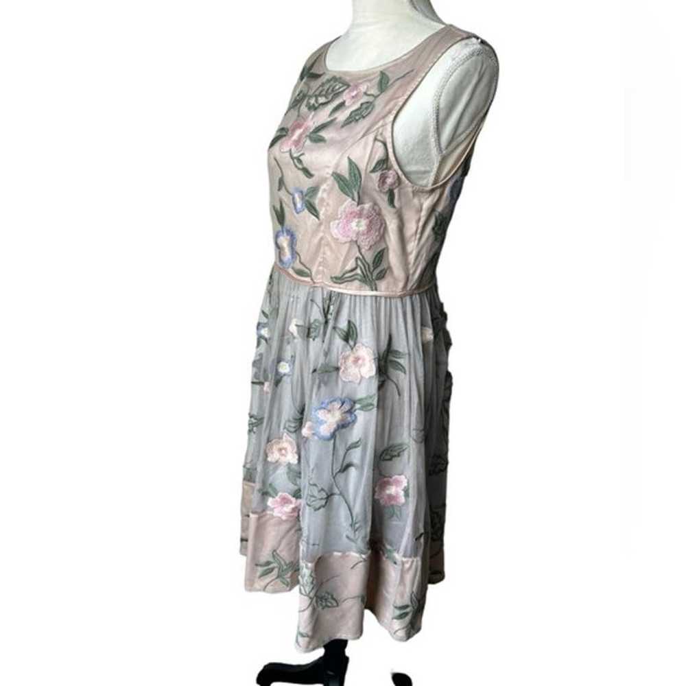 Sundance Peony Tea Tulle Floral Dress Sleeveless … - image 7