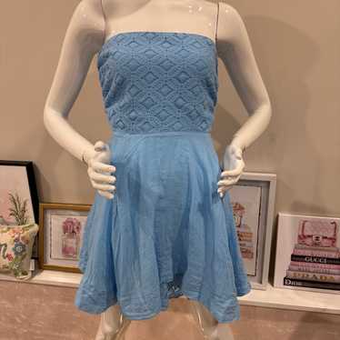 NWOT FREE PEOPLE LACE COTTON BABY DOLL STRAPLESS … - image 1
