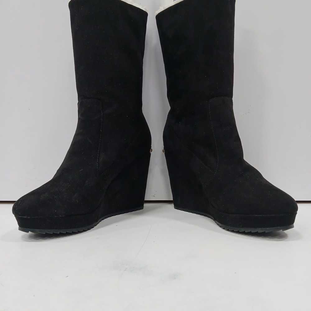Juicy Couture Women's Black Side Zip Wedge Heel F… - image 3