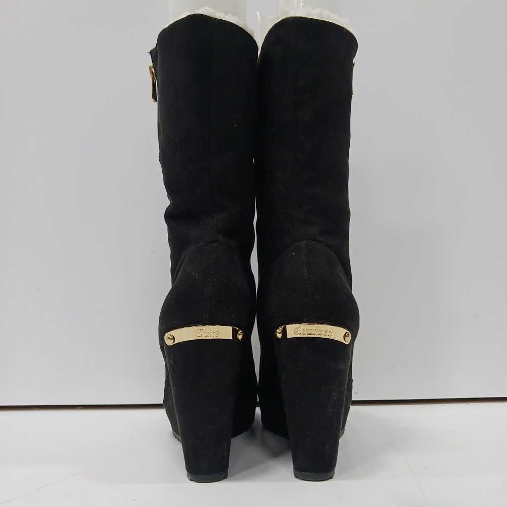 Juicy Couture Women's Black Side Zip Wedge Heel F… - image 5