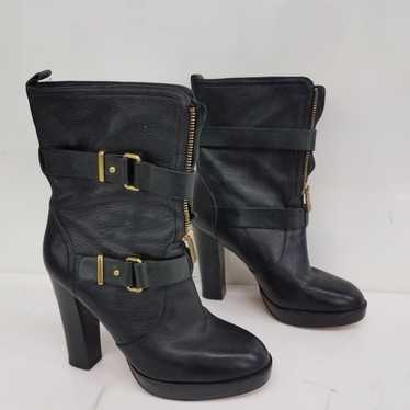 Coach Black Leather Boots Size 8B - image 1