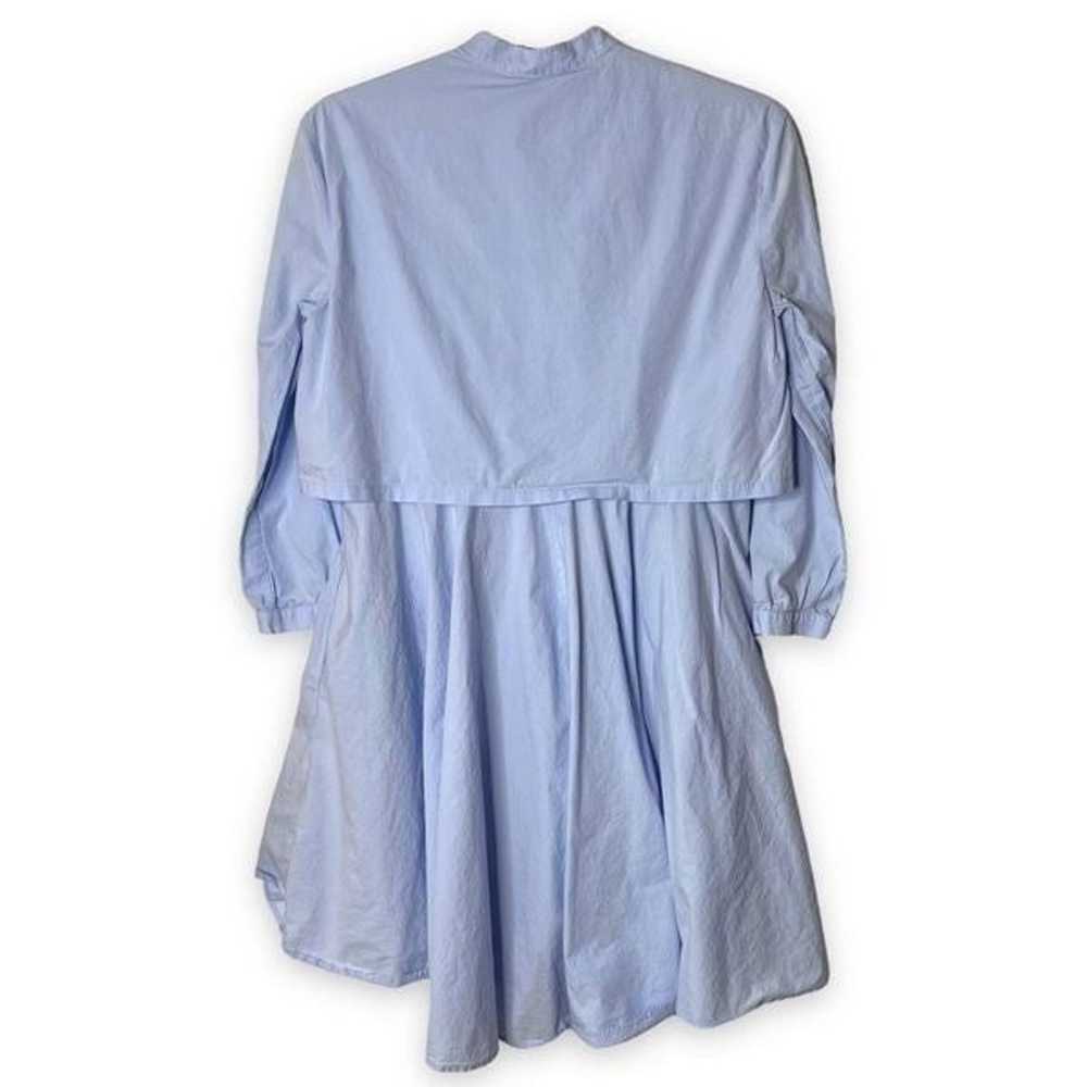 Emporio Armani Light Blue Cotton Layered Swing Mi… - image 5