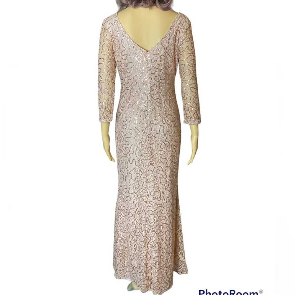Nordstrom‘s Marina Sequin 3/4 Sleeve V-neck Gown … - image 2