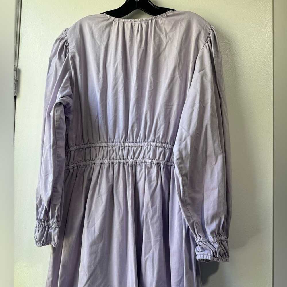 J. Crew Long Sleeve Smoked Waist Midi Dress in Li… - image 6