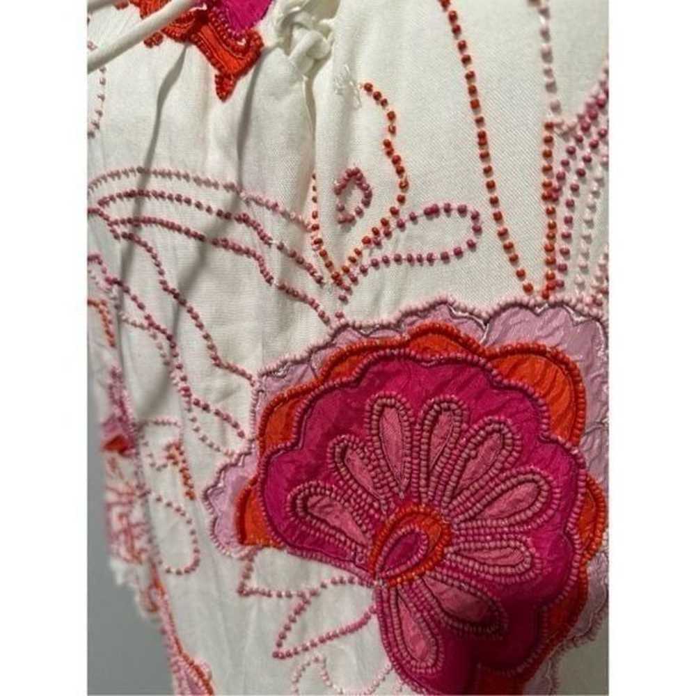 Boston Proper Bohemian embroidered beaded dress M - image 7