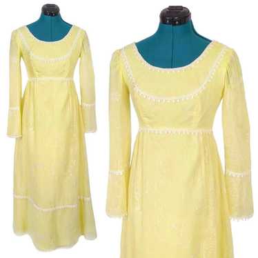 1970s Prairie Dress Vintage Gunne Sax Style 1960s… - image 1