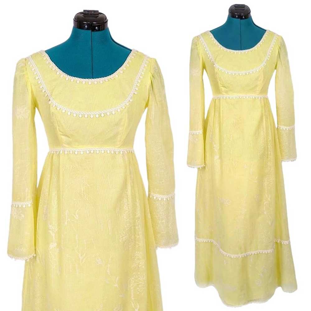 1970s Prairie Dress Vintage Gunne Sax Style 1960s… - image 7