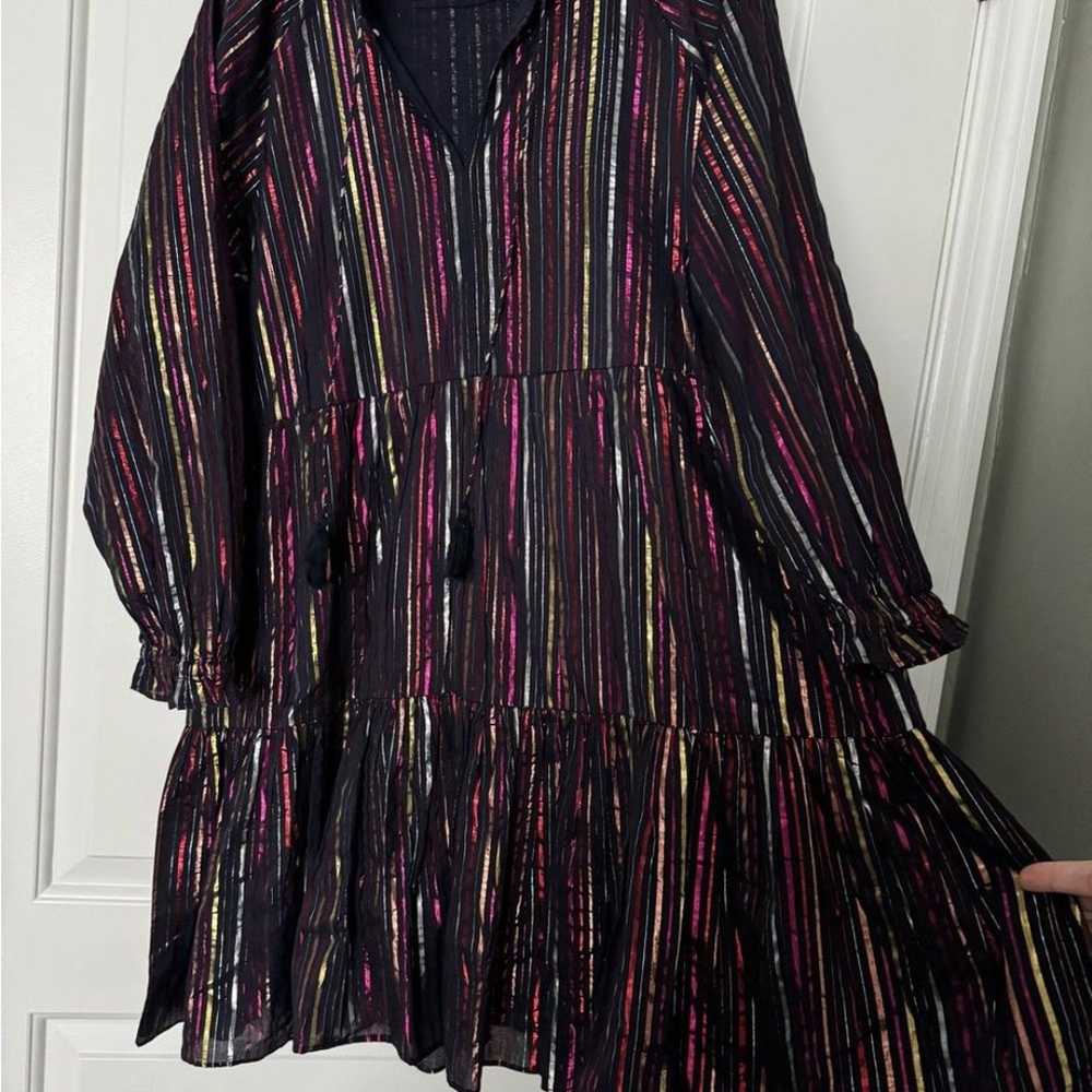 Roller Rabbit Janni Rainbow Lurex Dress Stripe Ta… - image 8