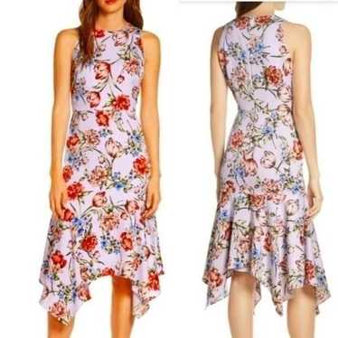 Maggy London Floral Charmeuse Midi dress NWOT size