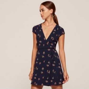 Reformation Oyster Minidress Navy Blue Floral - Si