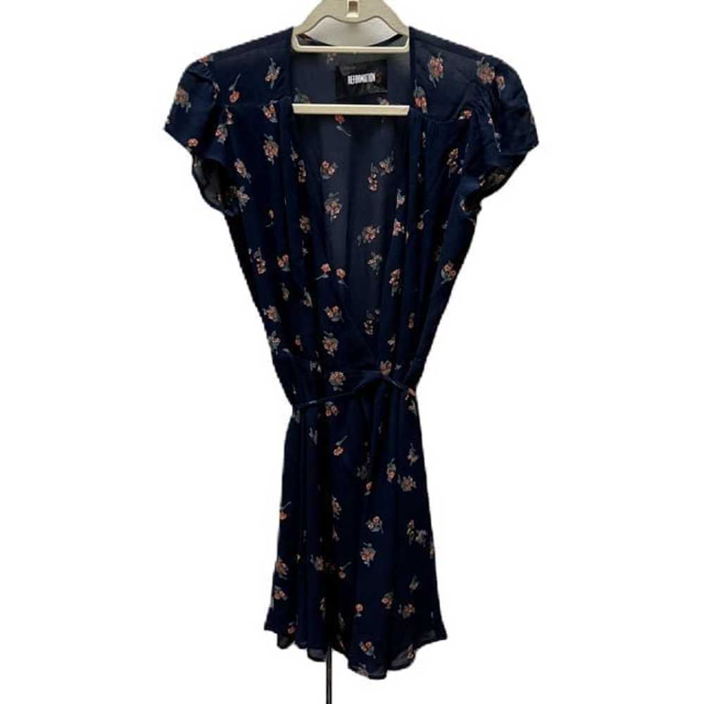 Reformation Oyster Minidress Navy Blue Floral - S… - image 4