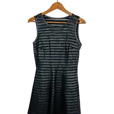Parker Leather Stripe Serene Mini Dress Fit & Flar