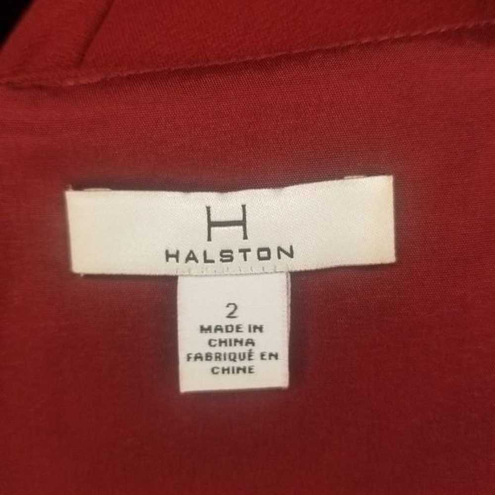 Halston Dark Cherry Fit & Flare Bell Sleeve Mini … - image 6