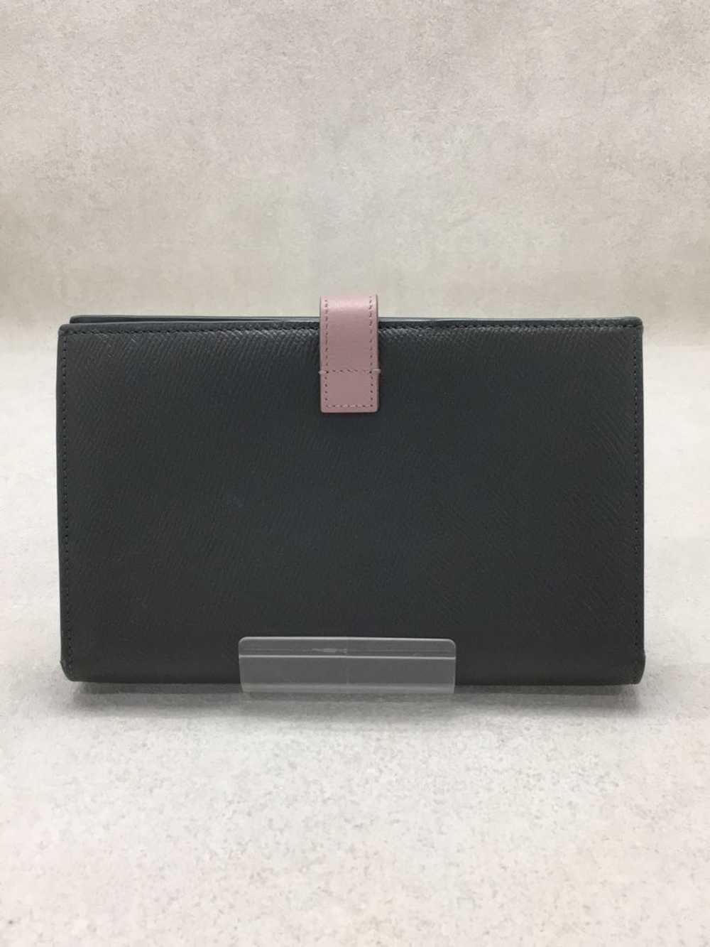 Celine Large Strap Wallet Bifold Leather Gry10B63… - image 2