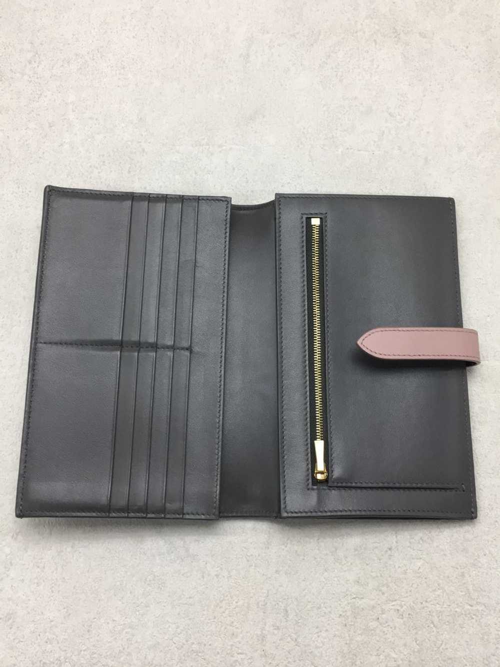 Celine Large Strap Wallet Bifold Leather Gry10B63… - image 4