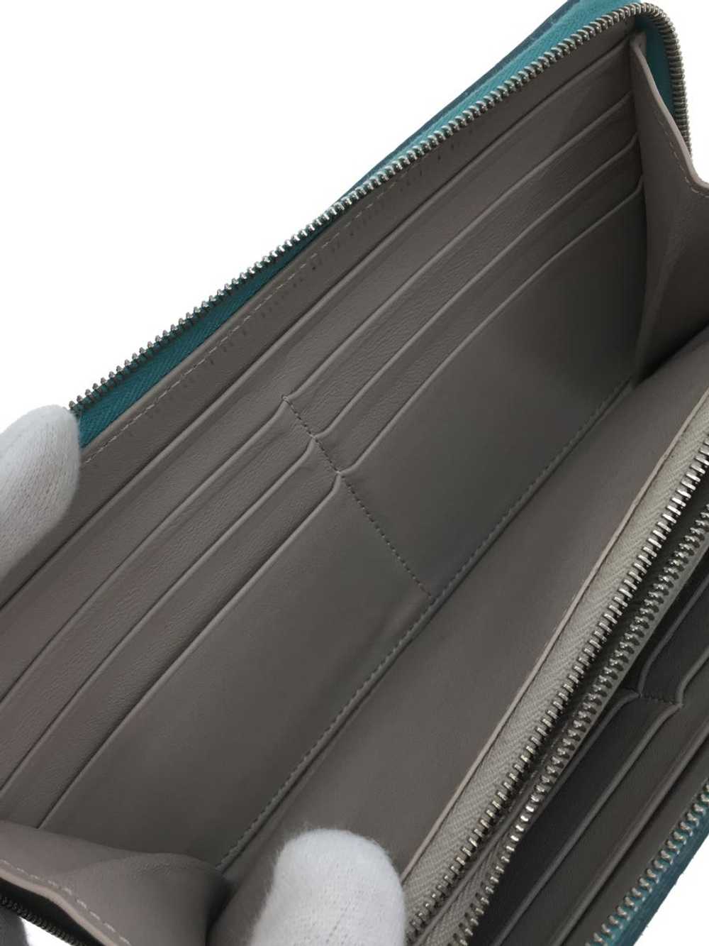Celine Long Wallet Large Zipped Multifunction Blu… - image 6