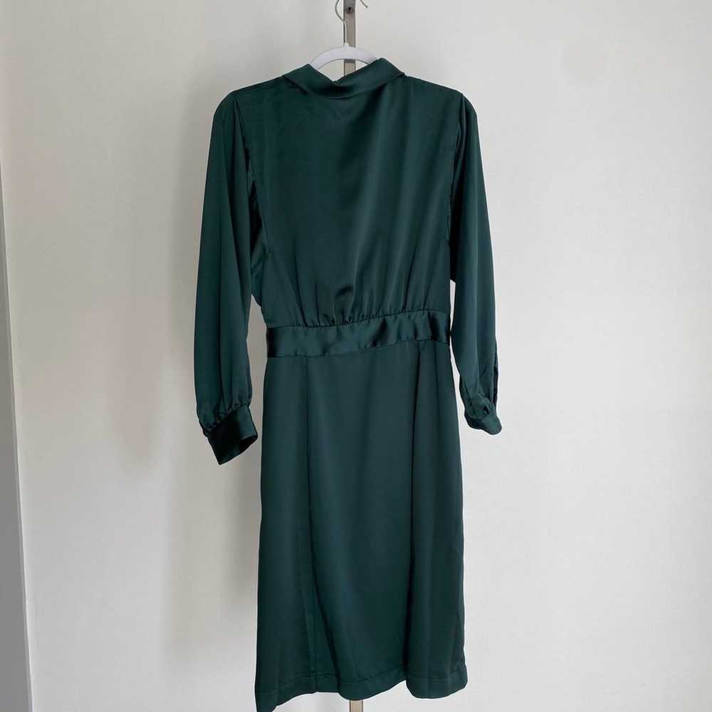FRNCH Paris Forest green tie up dress - image 5