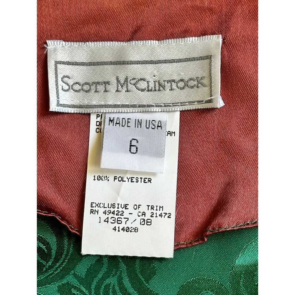 Vtg 90s McClintock Top Skirt Green Victorian Chri… - image 9