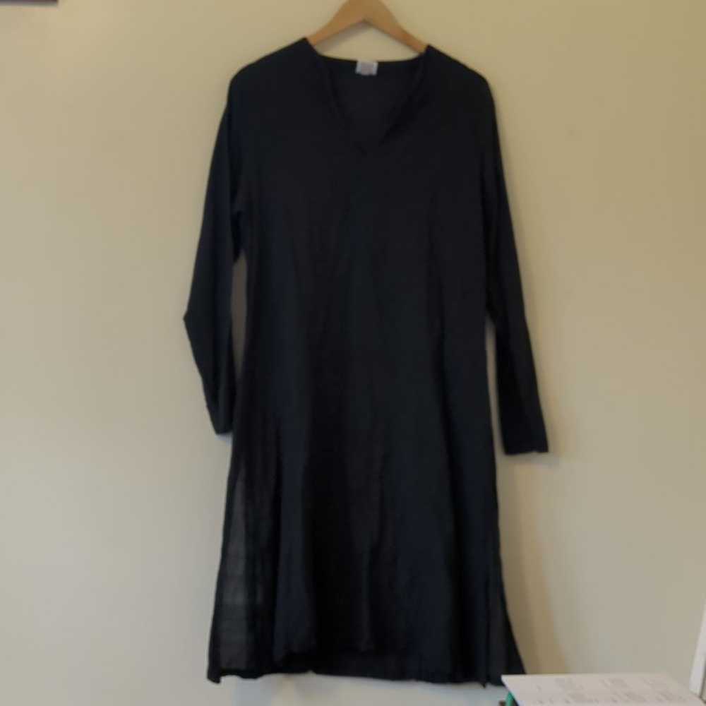 CP Shades Black Cotton Maxi Dress - image 1