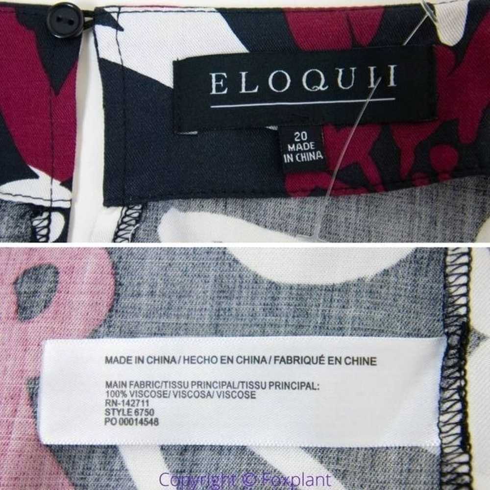 NEW Eloquii black burgundy Tie Front Kimono Sleev… - image 10
