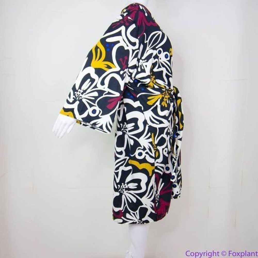 NEW Eloquii black burgundy Tie Front Kimono Sleev… - image 2