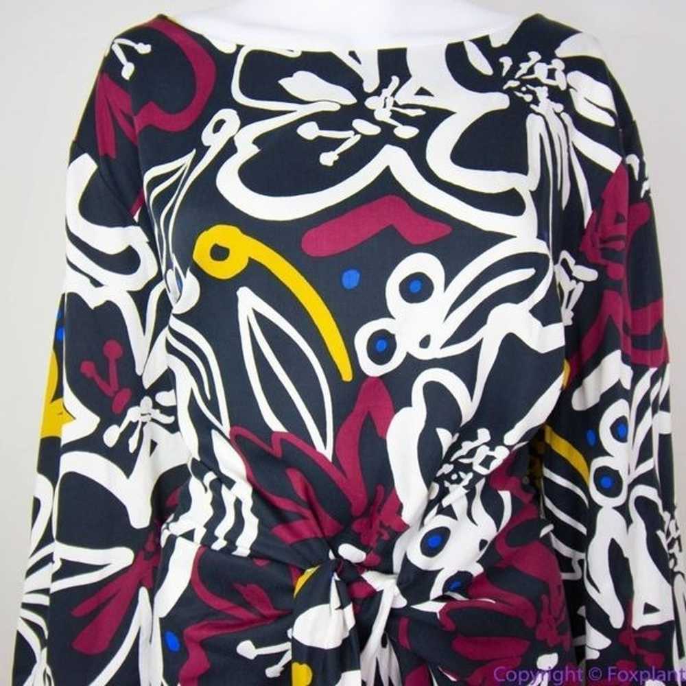 NEW Eloquii black burgundy Tie Front Kimono Sleev… - image 4