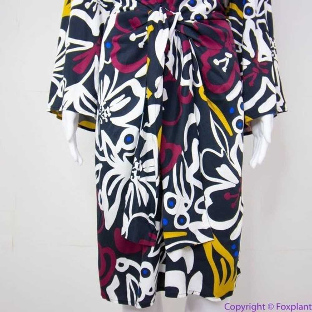 NEW Eloquii black burgundy Tie Front Kimono Sleev… - image 5