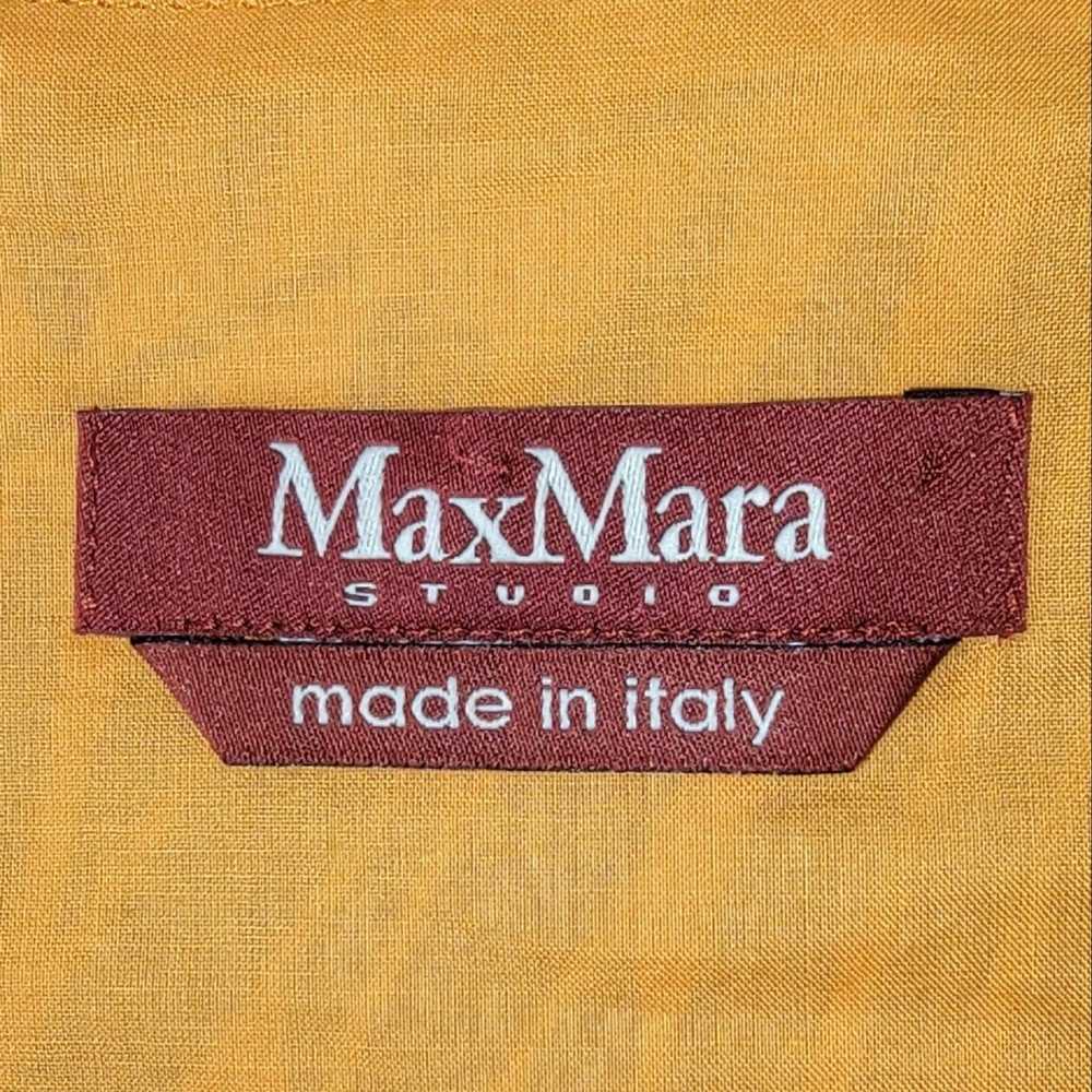 Max Mara Studio Orange Purple Print Belted Dress … - image 4