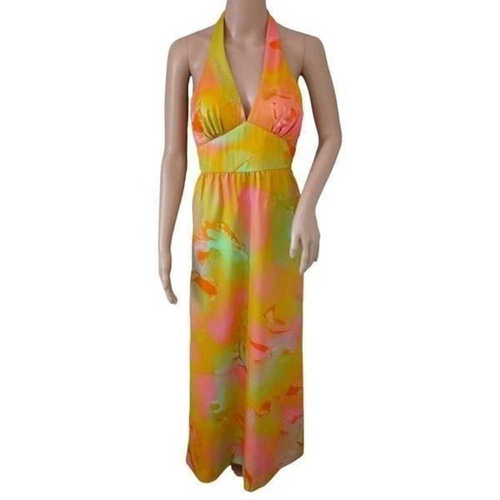 Tori Richard Honolulu Maxi Dress XS Vintage 70s C… - image 3