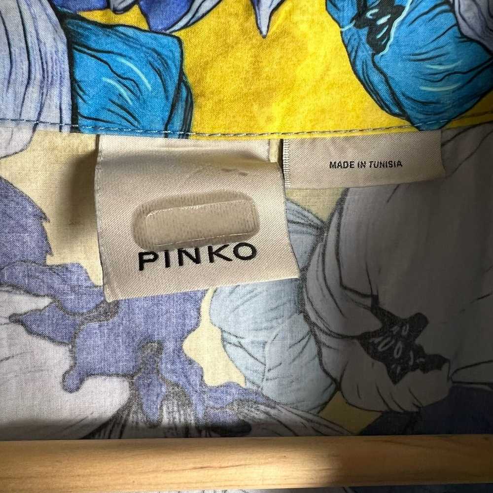 Pinko Light Blue Peony Floral Print Sleeveless Mi… - image 12