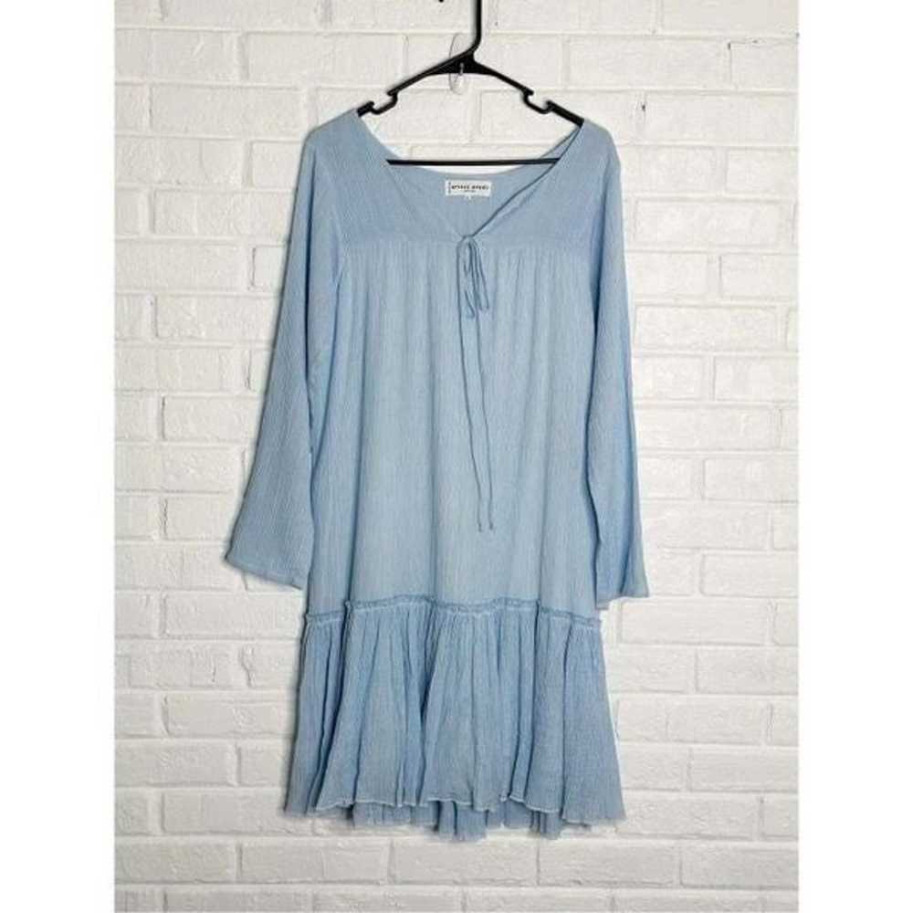 Apiece Apart Long Sleeve Blue Cotton Dress size 6 - image 1