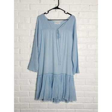 Apiece Apart Long Sleeve Blue Cotton Dress size 6 - image 1