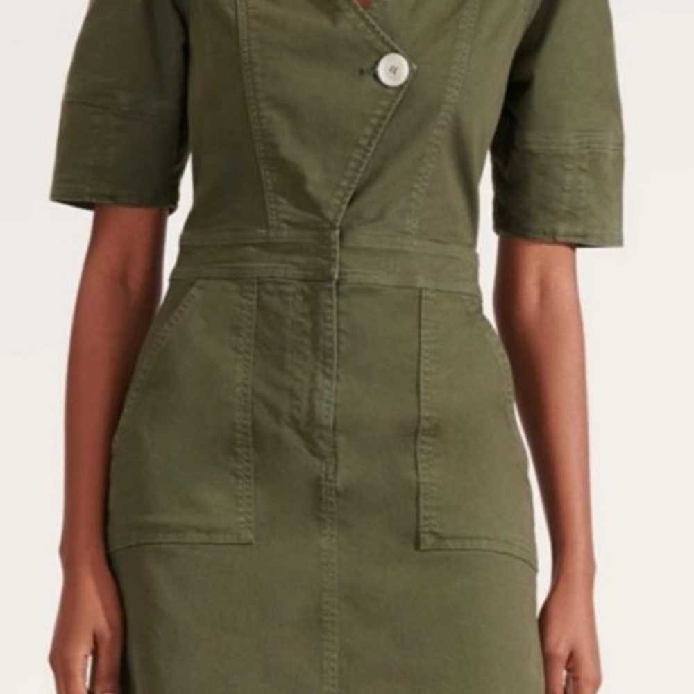 Veronica Beard Army Green Bree Minidress - image 12