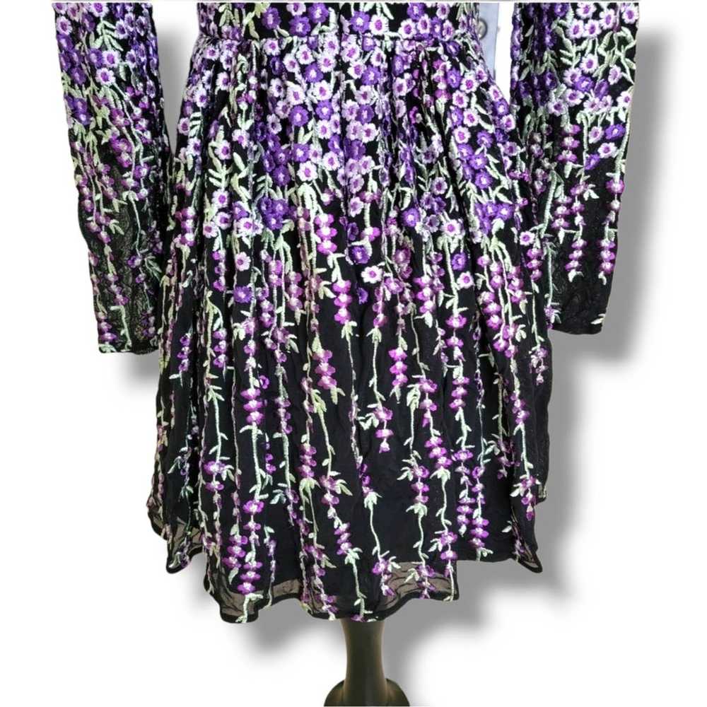 Badgley Mischka Arranmore Floral Mini Dress Purpl… - image 10