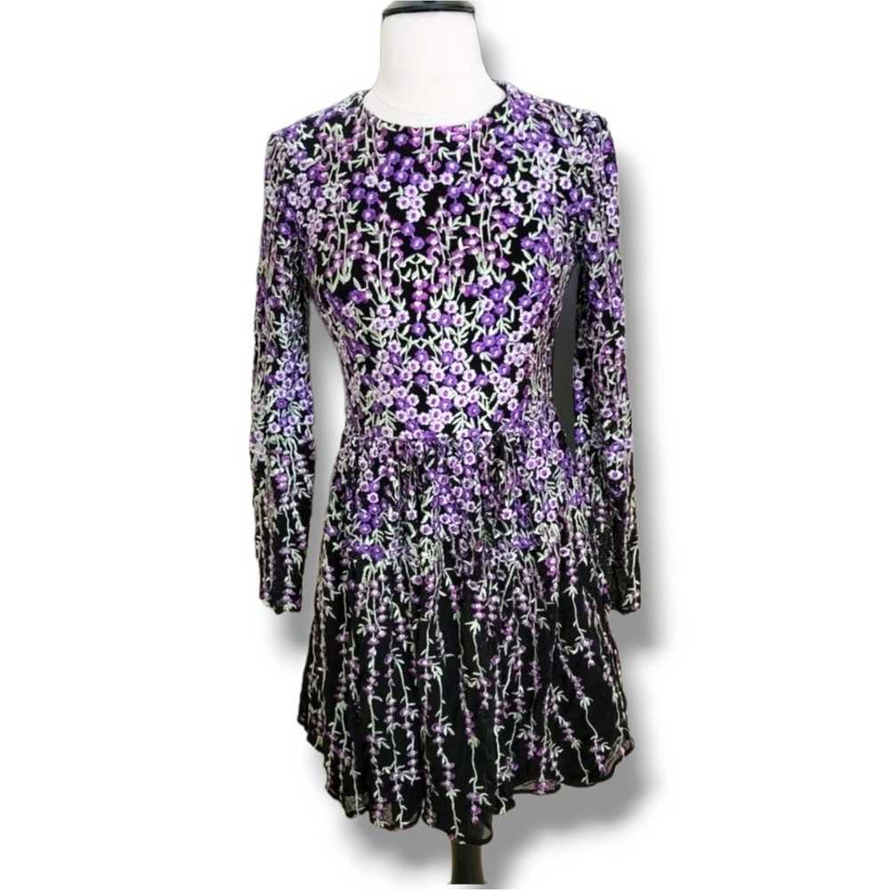 Badgley Mischka Arranmore Floral Mini Dress Purpl… - image 5