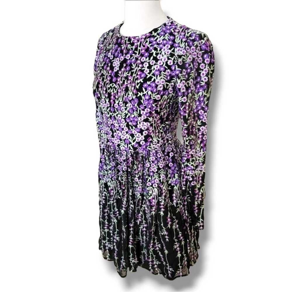 Badgley Mischka Arranmore Floral Mini Dress Purpl… - image 7