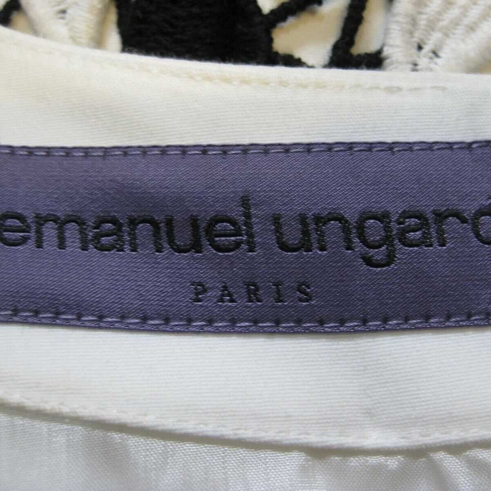 EMANUEL UNGARO Black and White Lace Short Dress S… - image 10