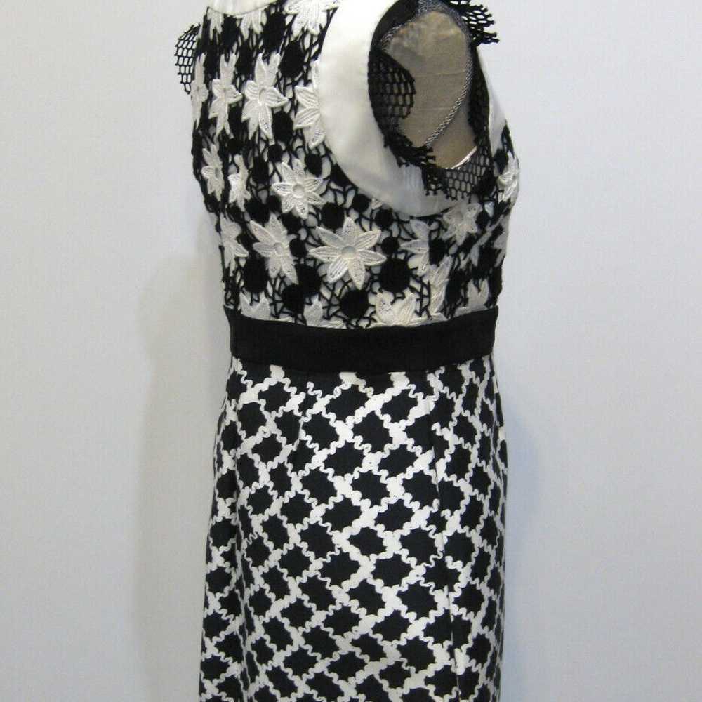 EMANUEL UNGARO Black and White Lace Short Dress S… - image 6