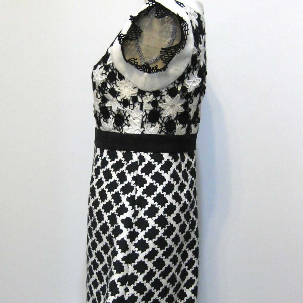 EMANUEL UNGARO Black and White Lace Short Dress S… - image 8