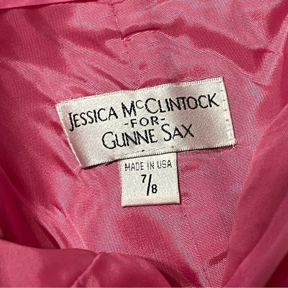 Jessica McClintock For Gunne Sax Pink Taffeta Ruf… - image 6