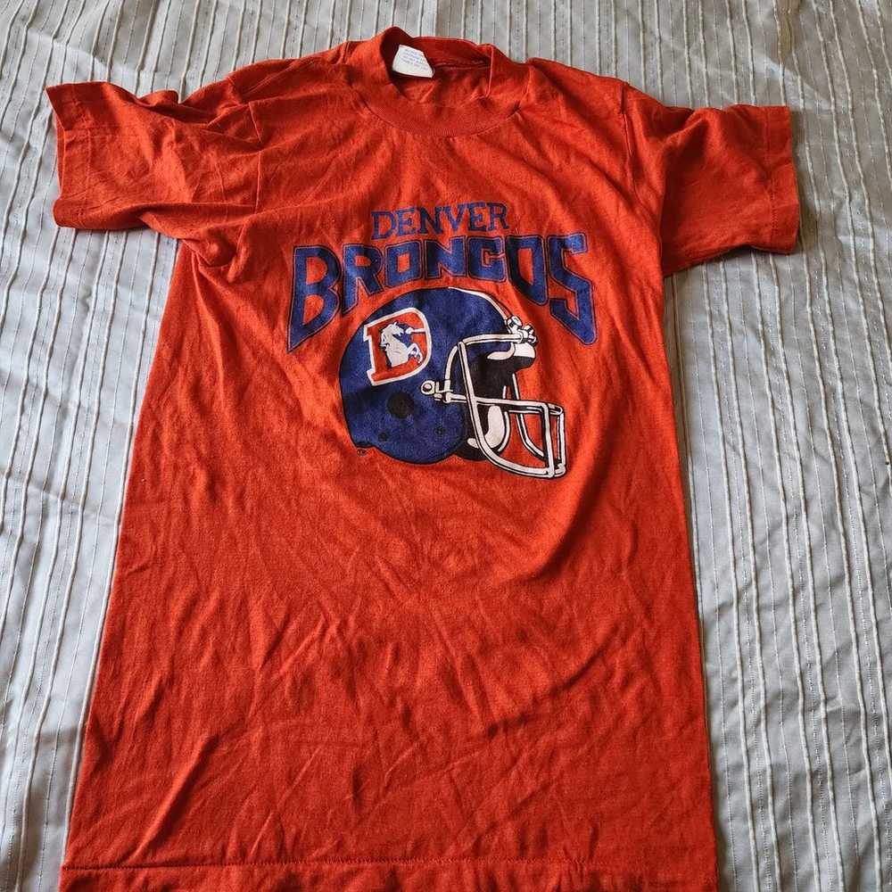 80's Denver Broncos vintage single stitch T-shirt - image 1