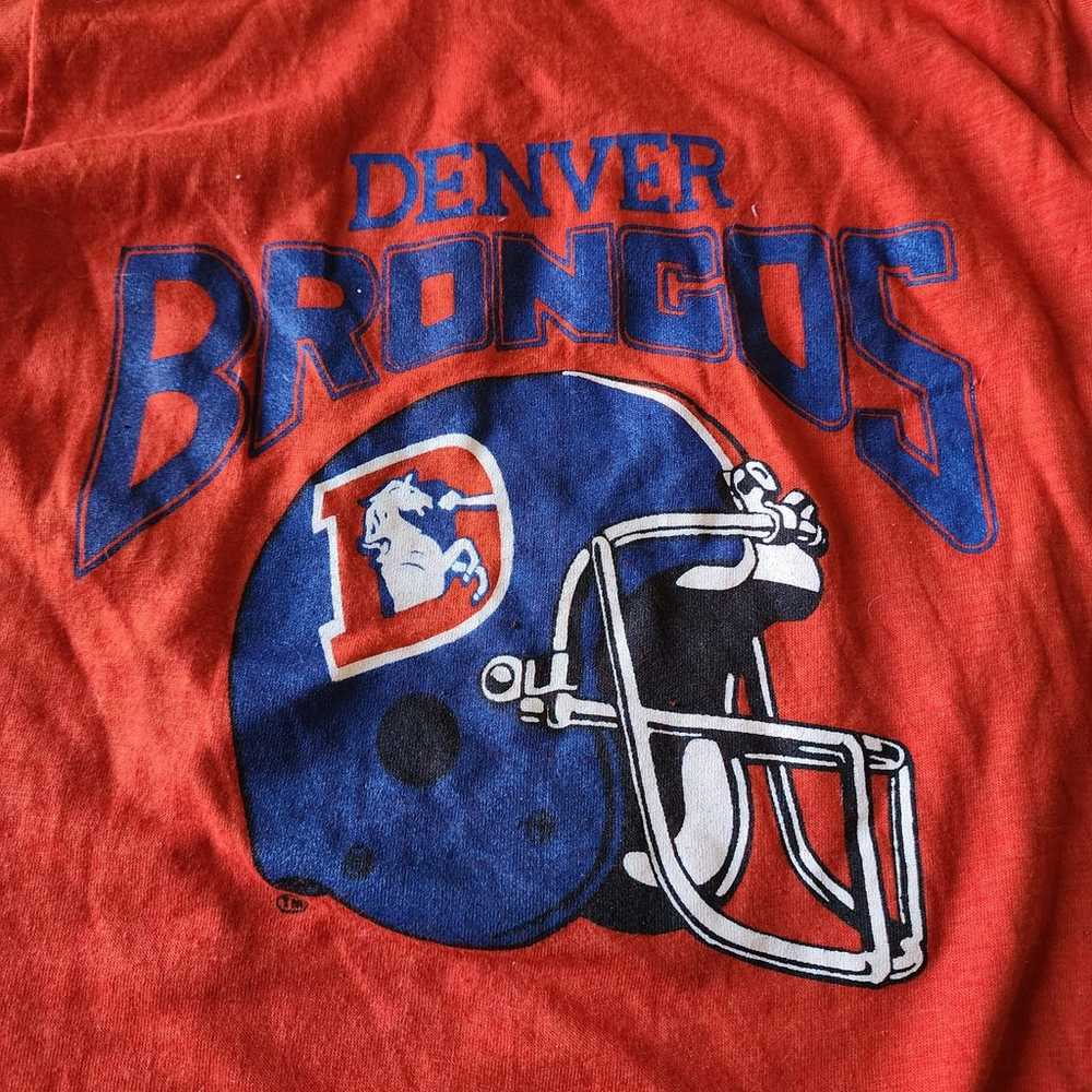 80's Denver Broncos vintage single stitch T-shirt - image 3
