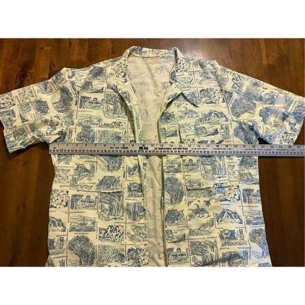 Vtg 90s Zip Hawaiian Shirt Size Large (READ) - image 4