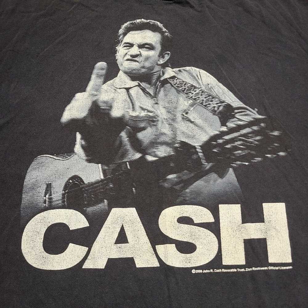 Vintage 2009 Zion Johnny Cash Middle Finger Black… - image 2