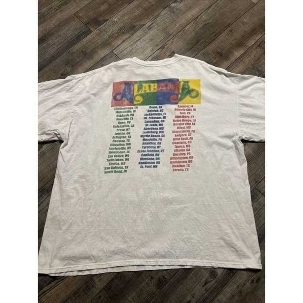 Alabama Tour T-Shirt Men’s Sz 3XL  White Vtg 90s … - image 8