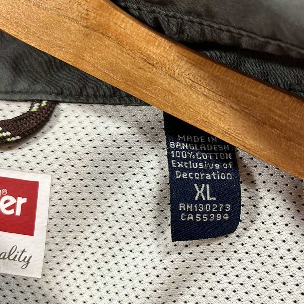 Wrangler Wrangler gray button front short sleeve … - image 3
