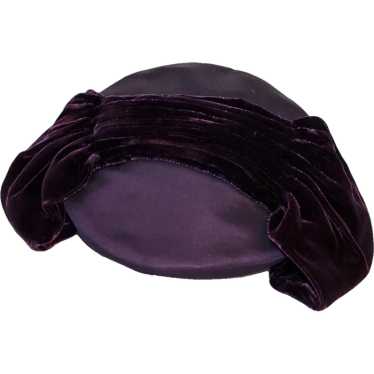 1950s Purple Half Hat